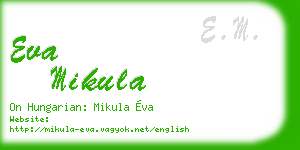 eva mikula business card