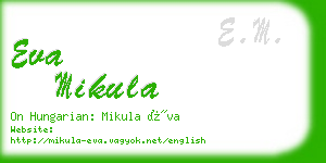 eva mikula business card